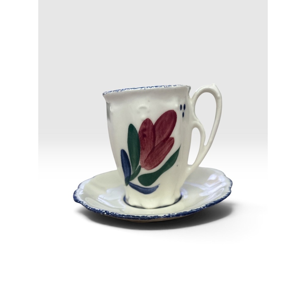 vintage Adams China tea/coffee cup and saucer set in the hand-painted Lancaster